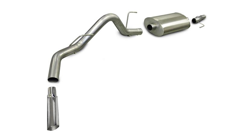 Ford F-150 Performance Exhaust - Single Side Exit - CORSA Performance - Sport Cat-Back - Polished - `05-`08